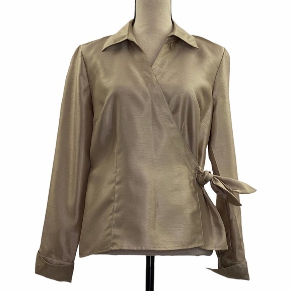 Jm Collection Metallic Cold Wrap Jacket Size 8 - Picture 1 of 12